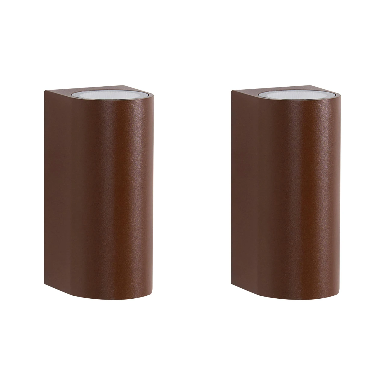 Conjunto de 2 candeeiros de parede LED para exterior LAZARO Castanho