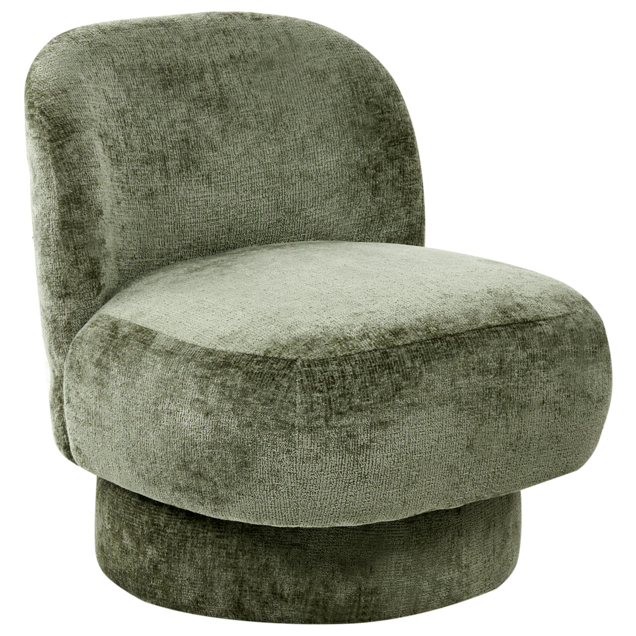 Poltrona giratória AYLO Chenille Verde