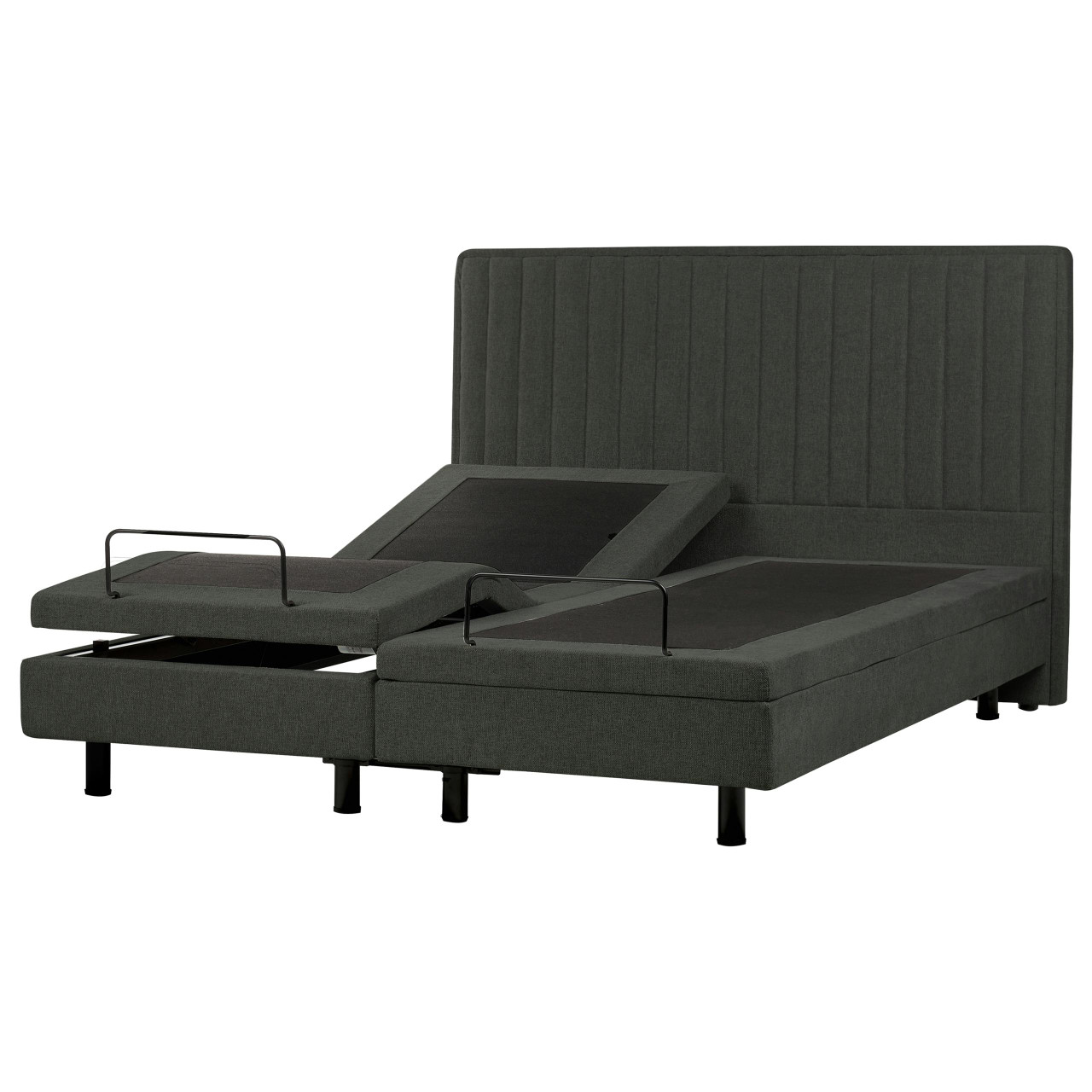 Cama ajustável Duke II tecido cinzento