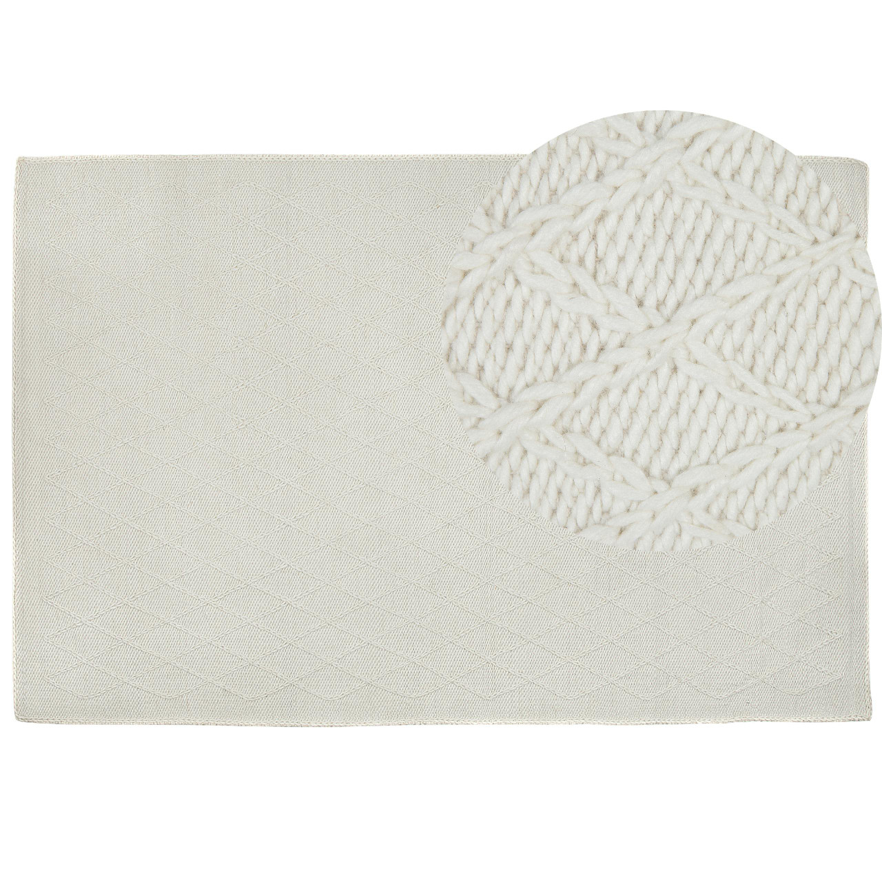 Alfombra Erzin Blanco Crema 160 X 230 Cm