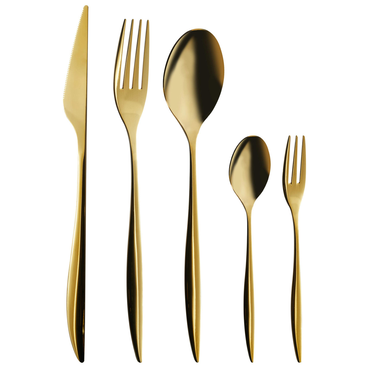 Conjunto de 30 talheres FARFALLE Dourado