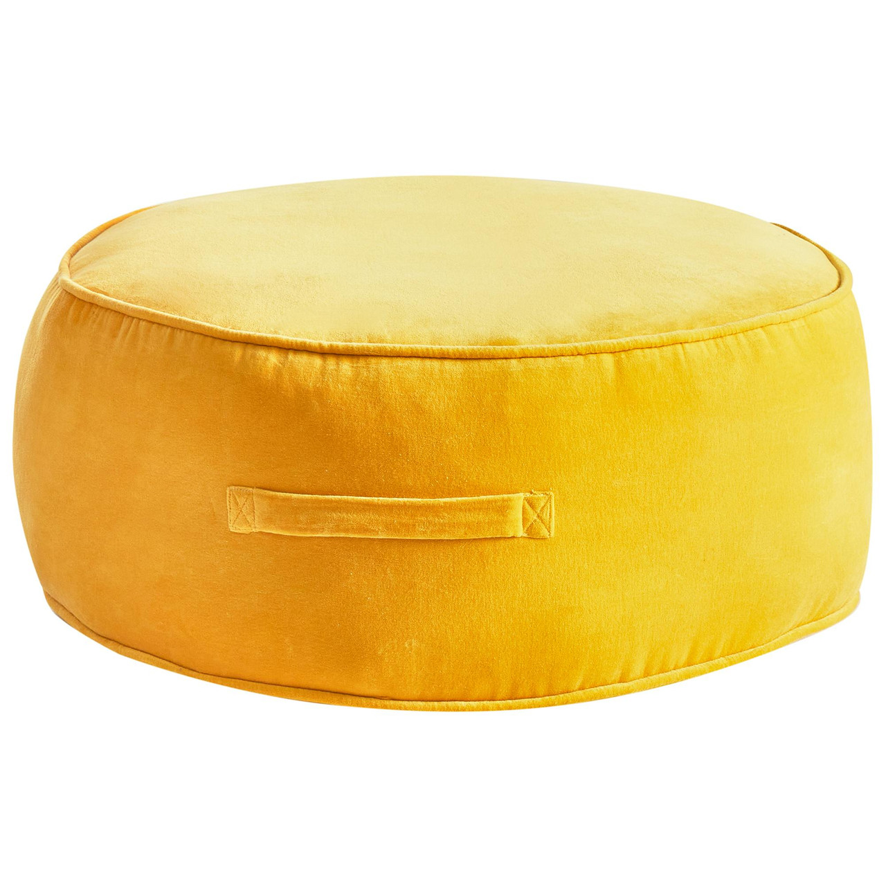 Pufe YULLE Veludo Amarelo