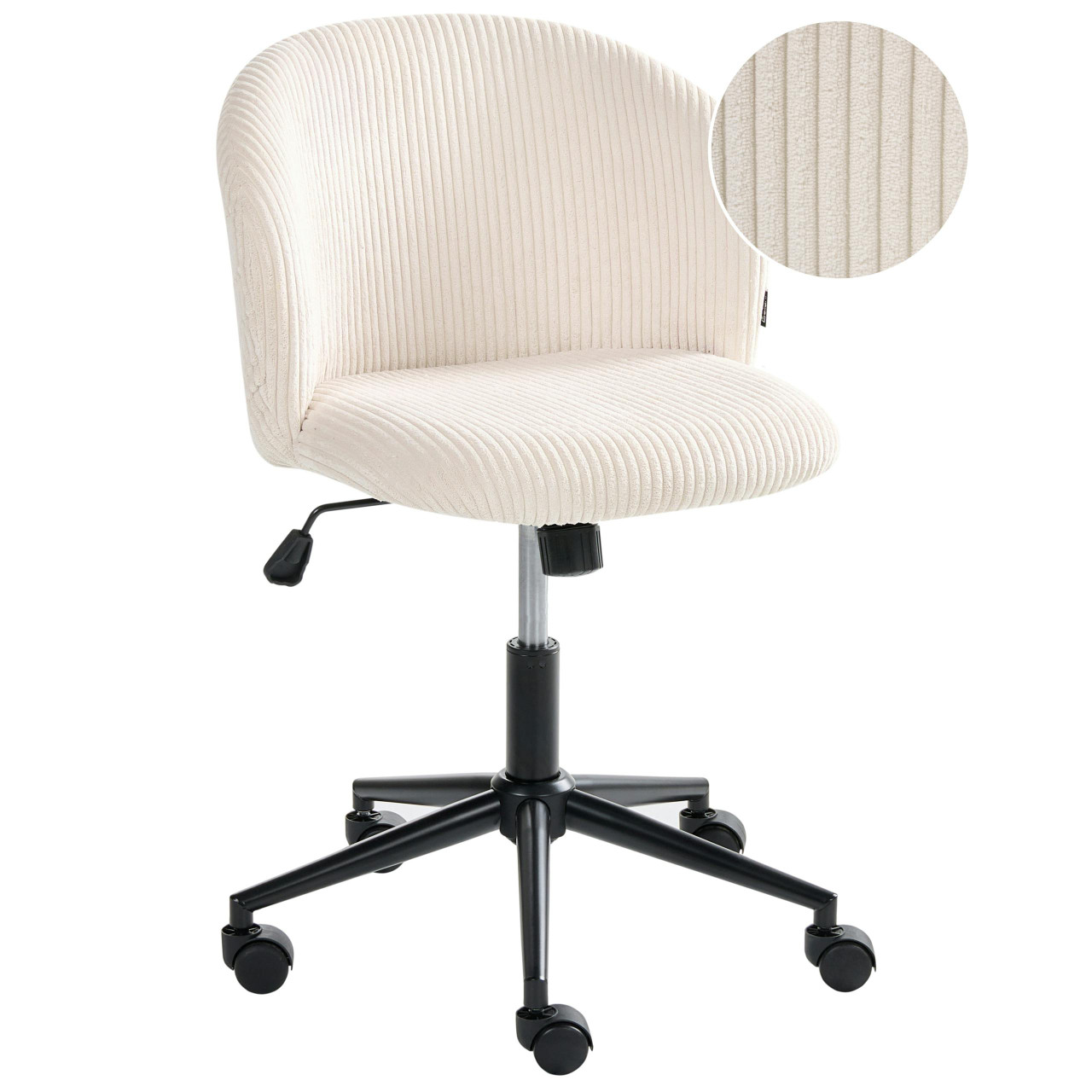 Cadeira de escritório MILES Bombazine Branco creme