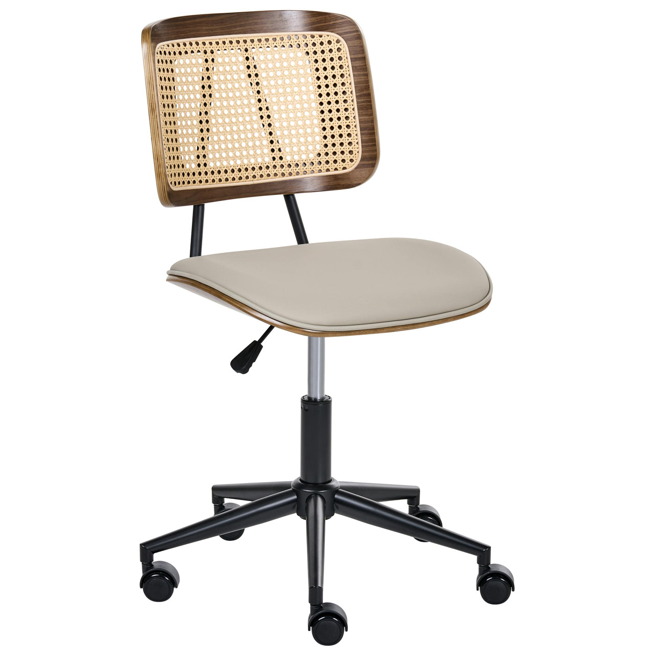Cadeira home office BELIANI Ardo de Pele sintética Creme 55x55x87