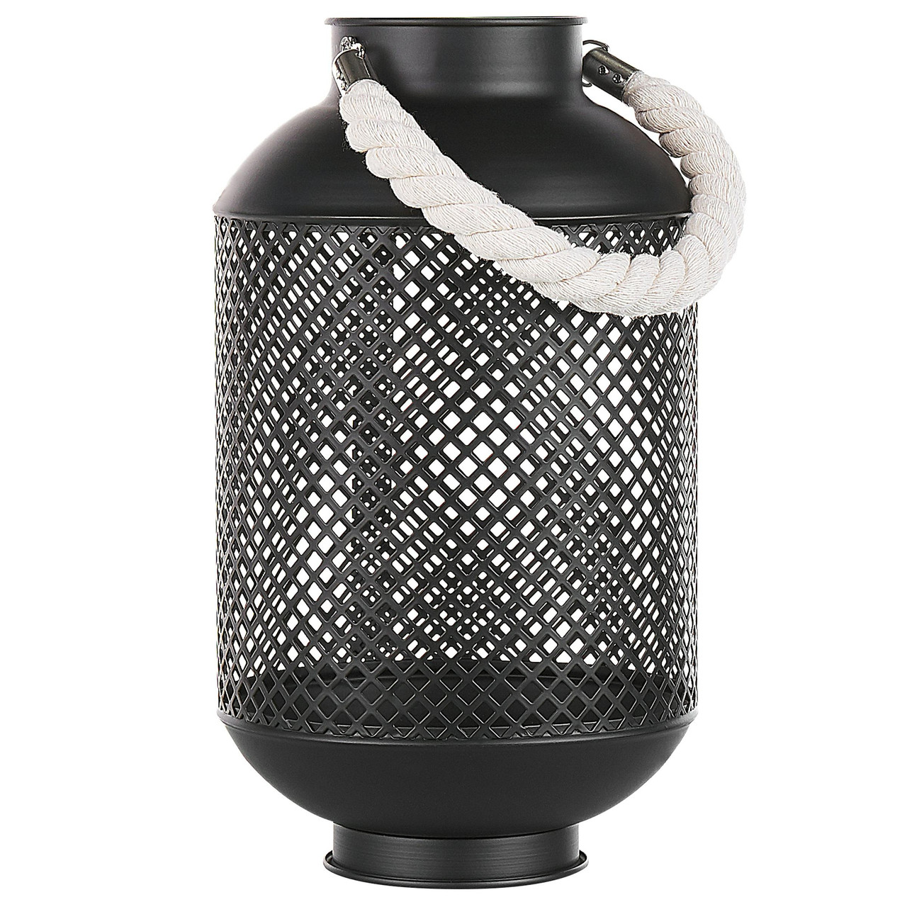 Lanterna estilo marroquino em metal preto