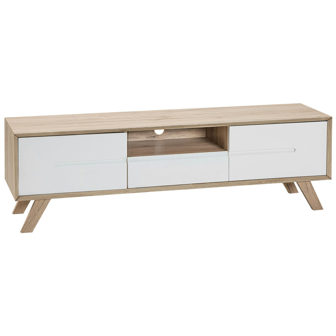 Móvel de TV Forester em MDF e pinho madeira clara 150x40x45