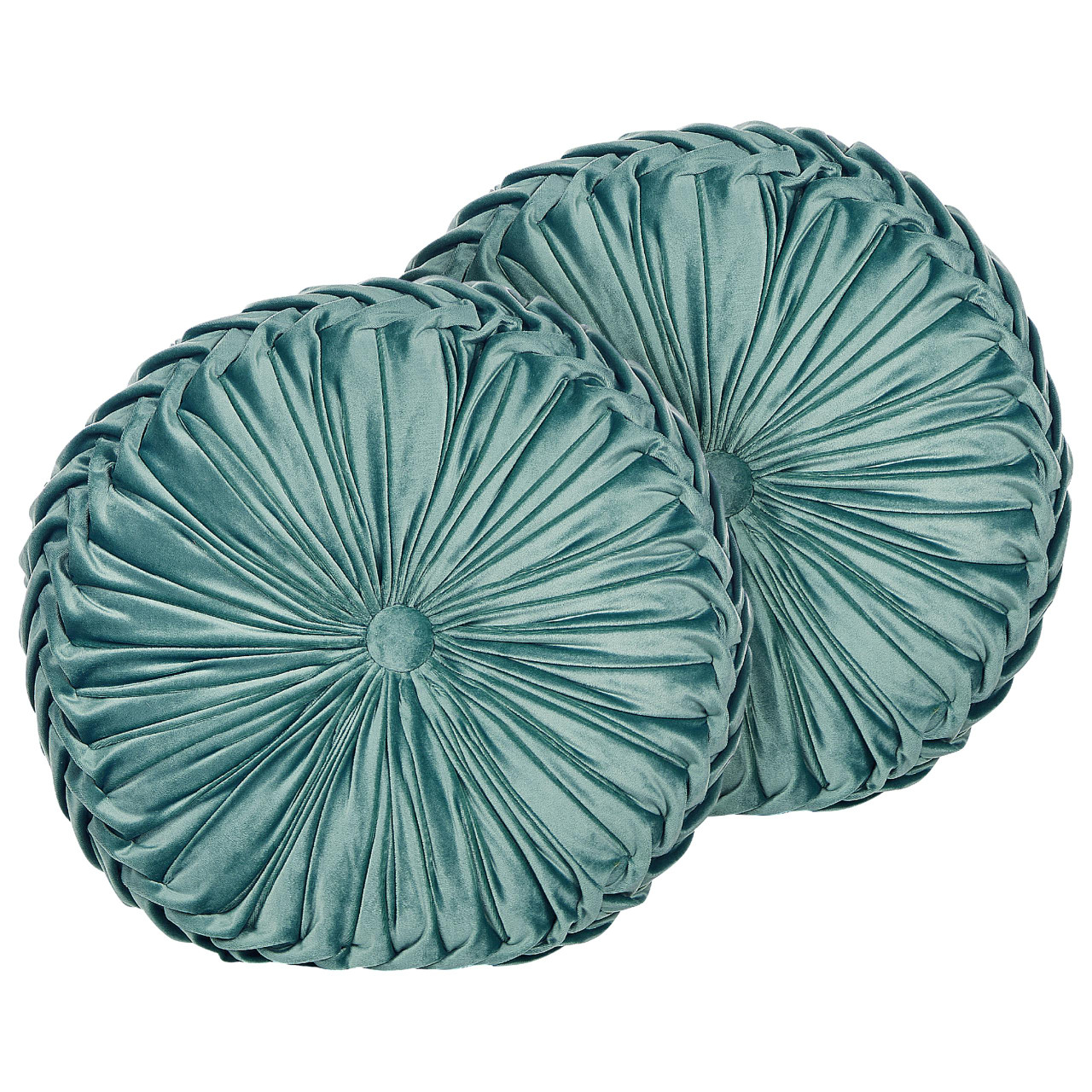Almofadas decorativas em veludo modelo Udala azul conjunto 2
