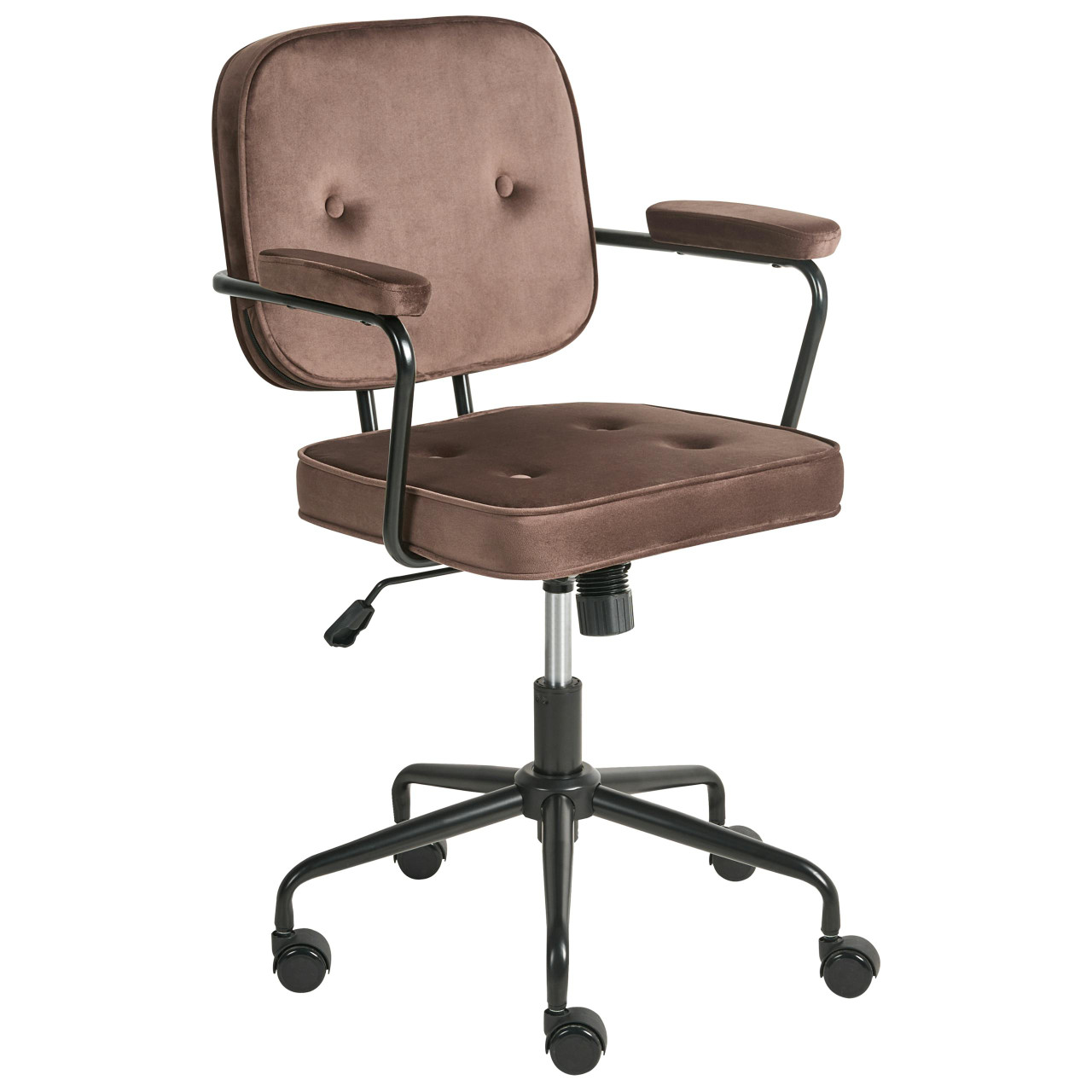 Cadeira home office PAWNEE Veludo Castanho