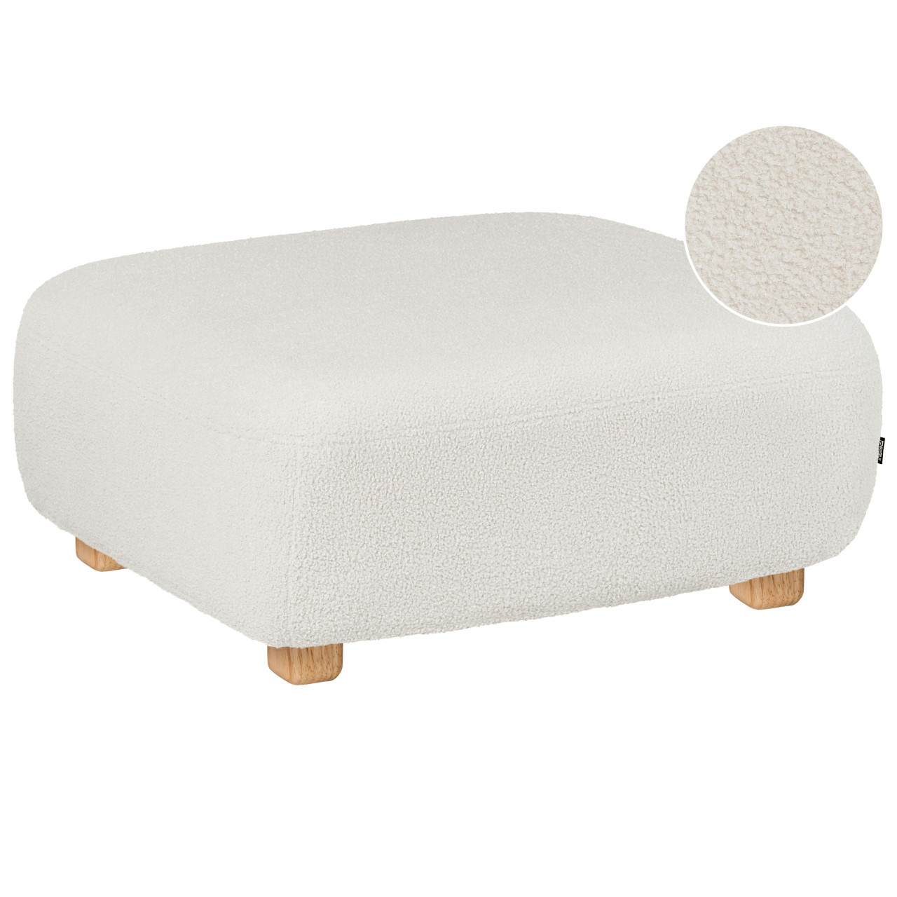 Repousa-pés BELIANI Amli de Bouclé Branco 91x41