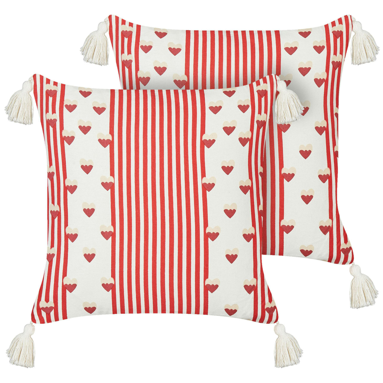 Almofadas decorativas Banksia em algodão branco conjunto de 2