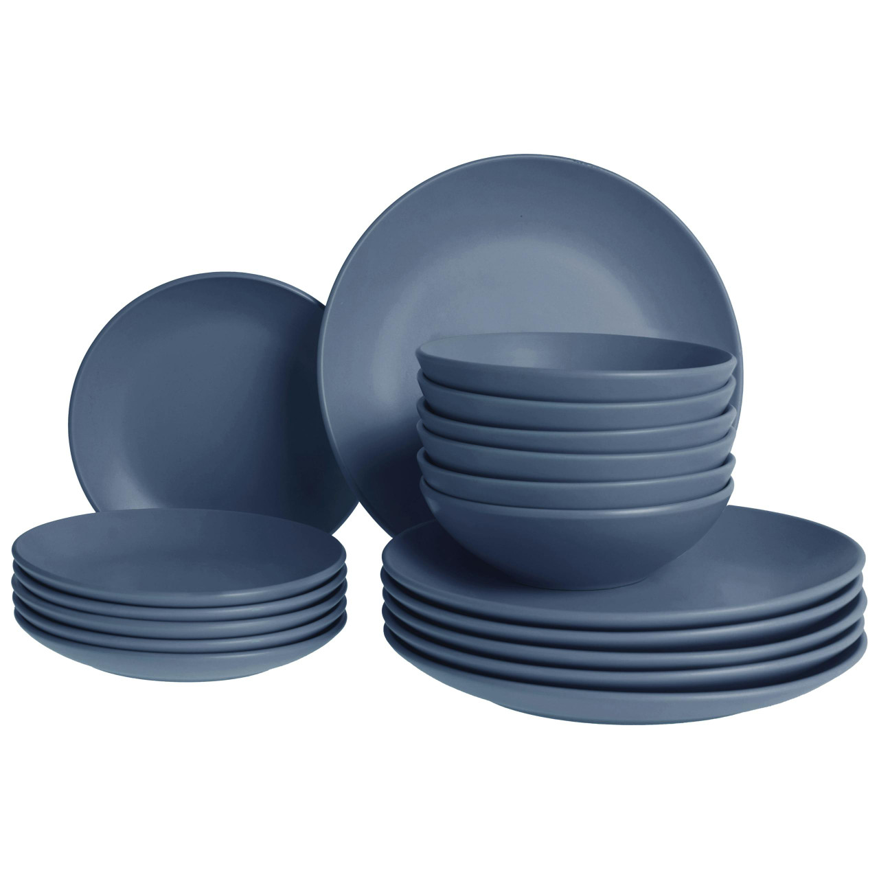 Conjunto de 18 peças de louça VIVANI Grés Azul