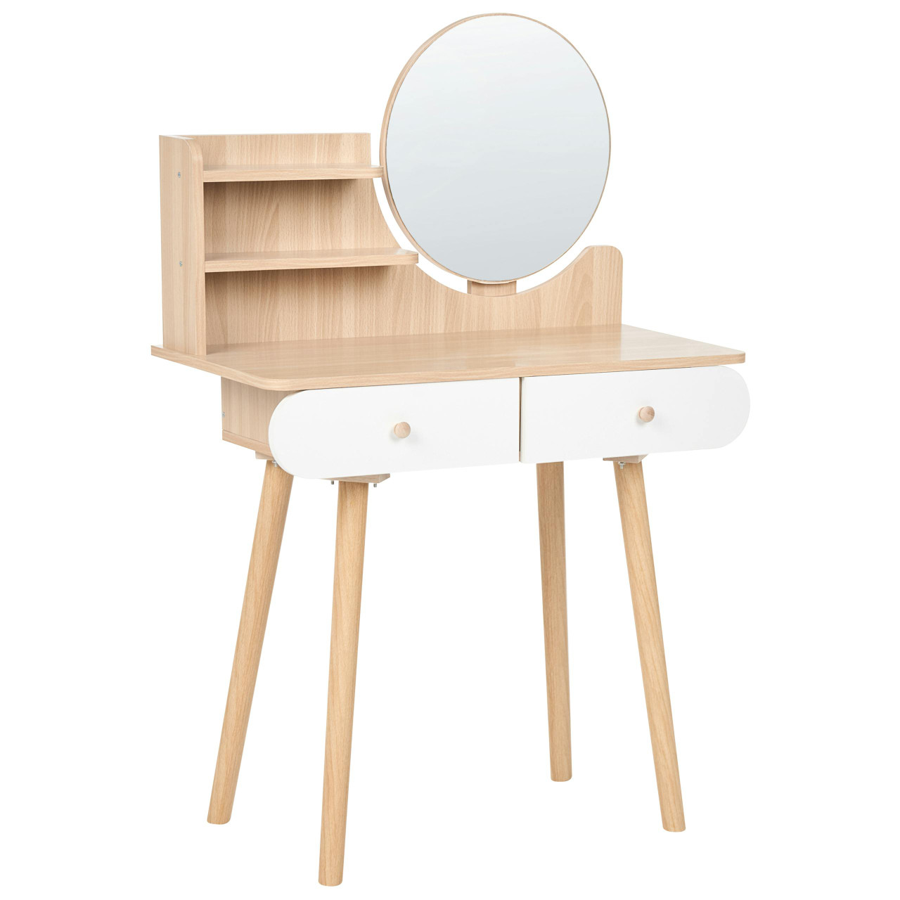 Toucador com espelho BELIANI Chambly de MDF Castanho 80x40x120