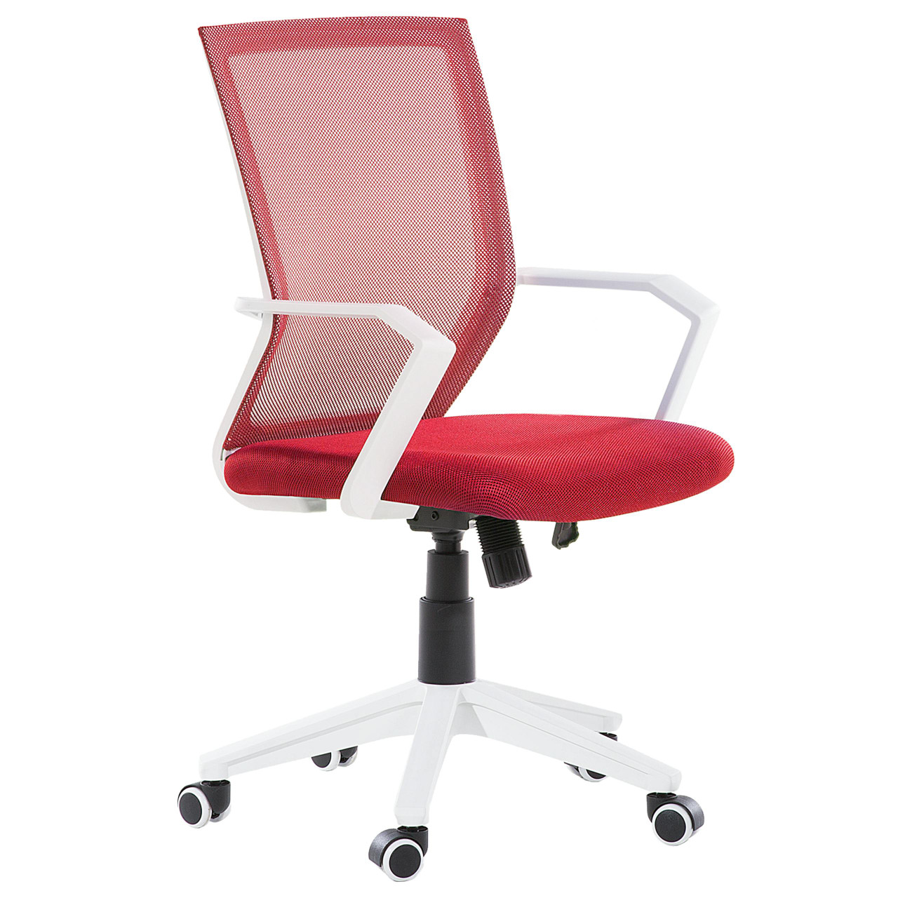 Cadeira de Escritório Relief em Malha Vermelho com Rodas