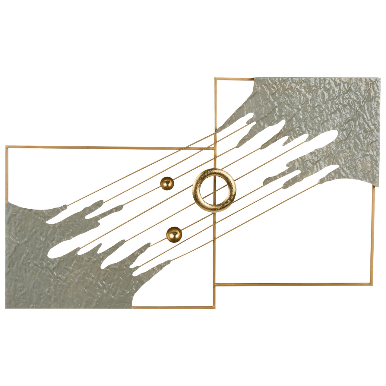 Decoração de parede SKERRIES Metal 45 cm Cinzento