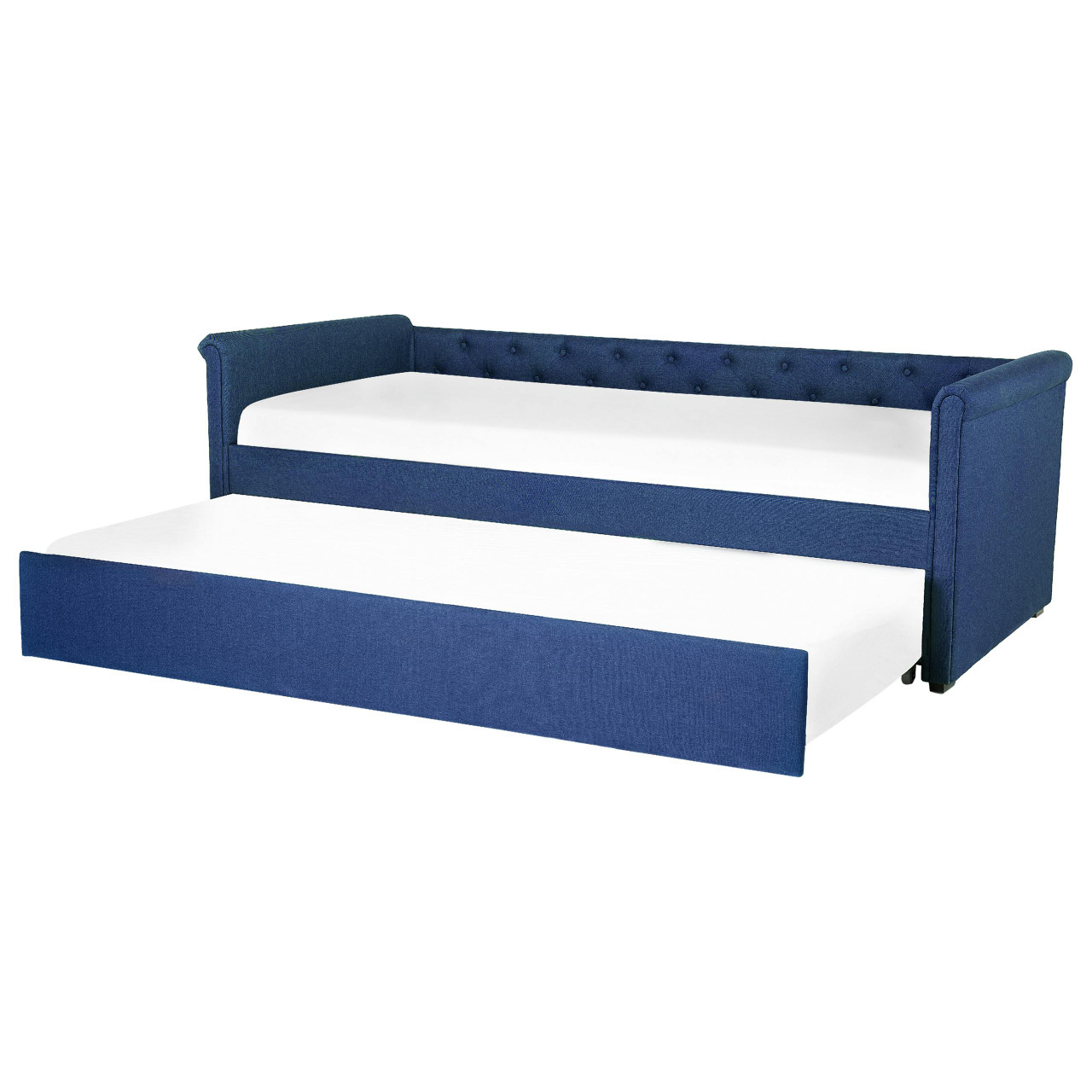 Cama gavetão Tecido LIBOURNE 80 x 200 cm Azul marinho