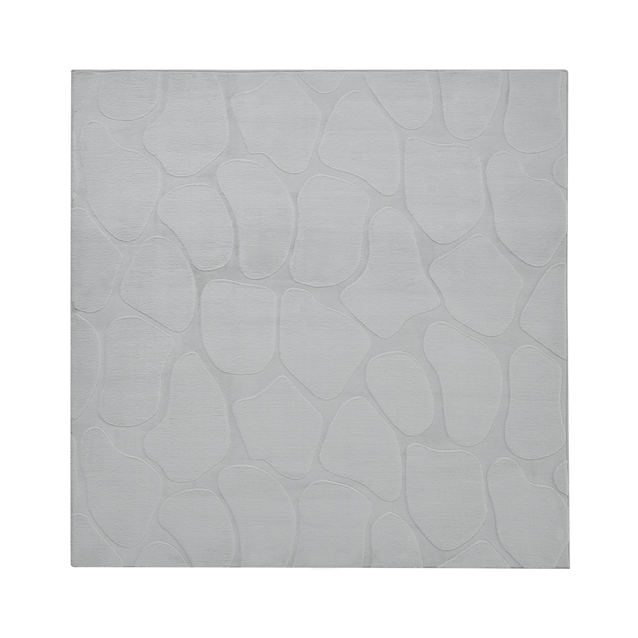 Tapete jacquard quadrado moderno para a sala BELIANI Kawi de Tecido Branco 160x160
