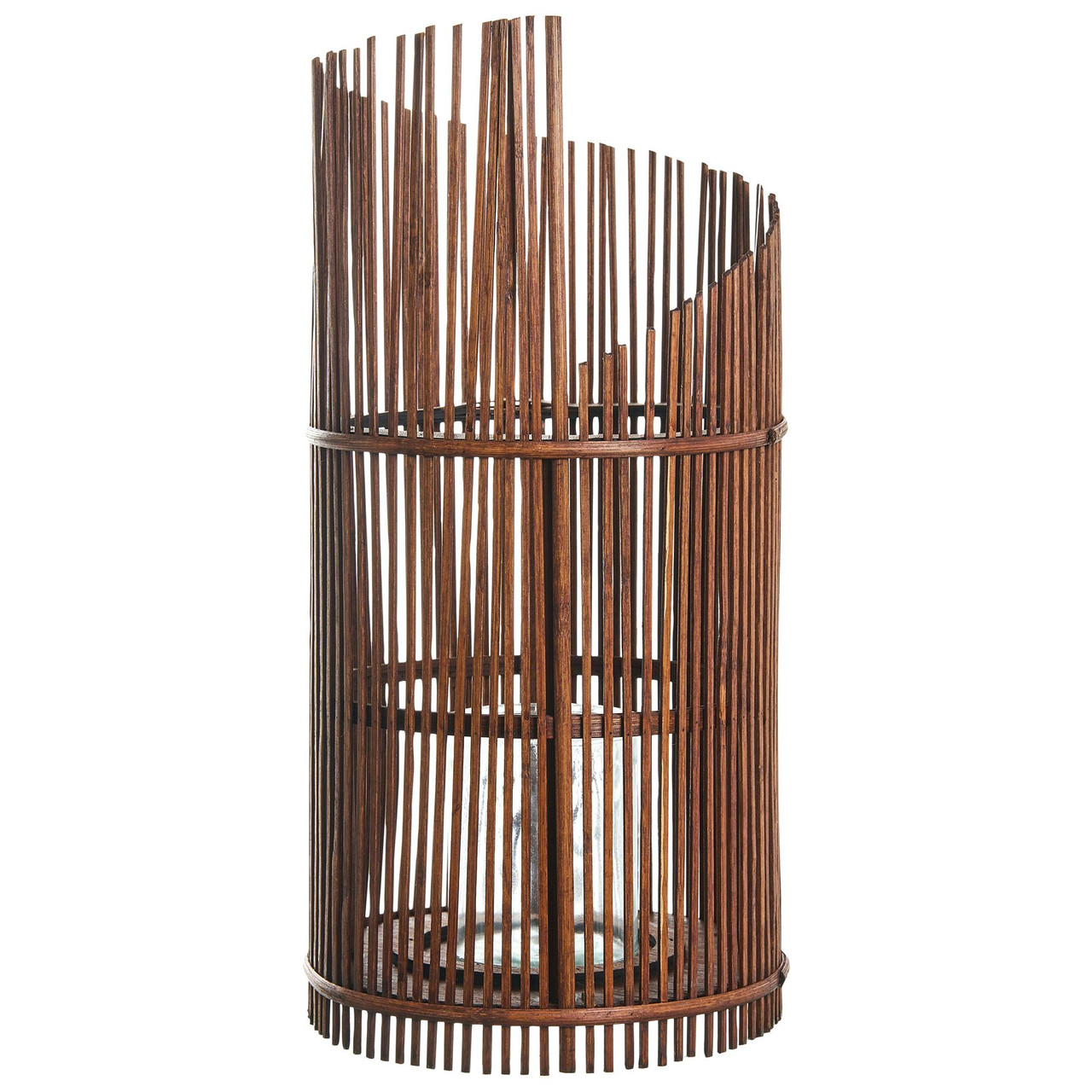 Lanterna de bambu feita à mão BELIANI Jawa de Bambu Castanho 24x24x50