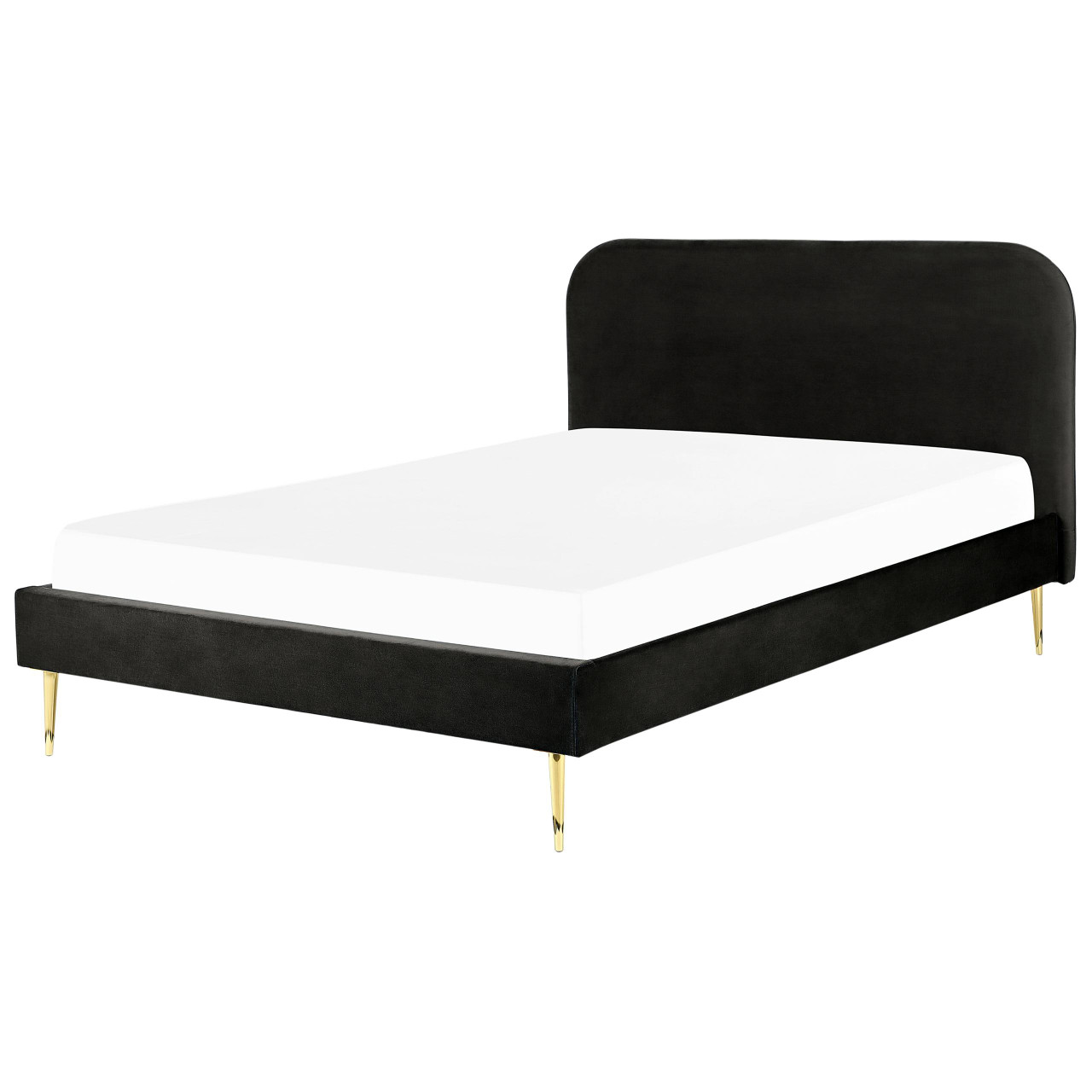 Cama Veludo FLAYAT 180 x 200 cm Preto