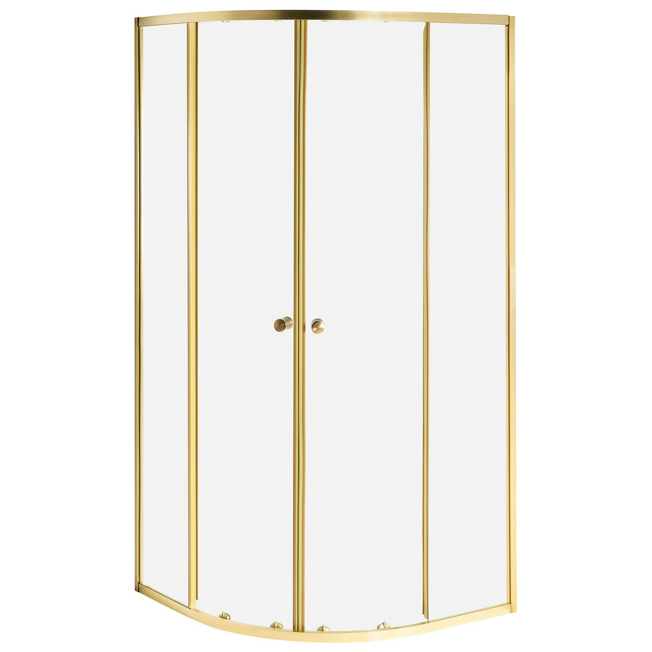 Cabine de duche BELIANI Onelli de Vidro de segurança (temperado) Dourado 90x90x190