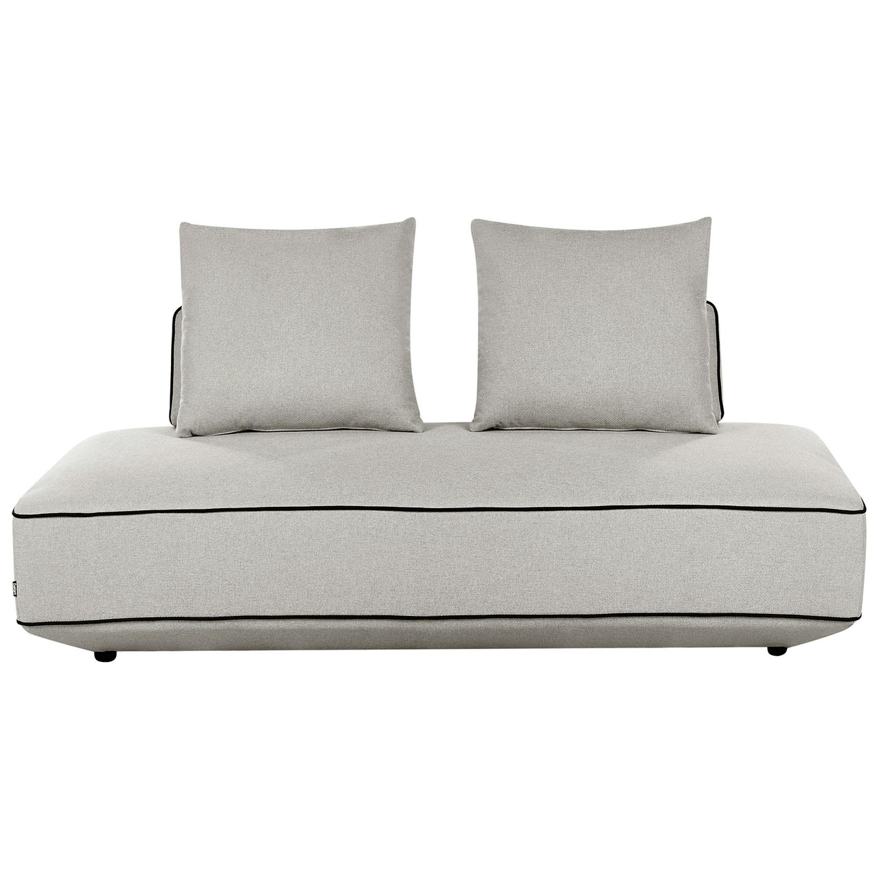 Chaise longue Seillans tecido cinzento - 647965
