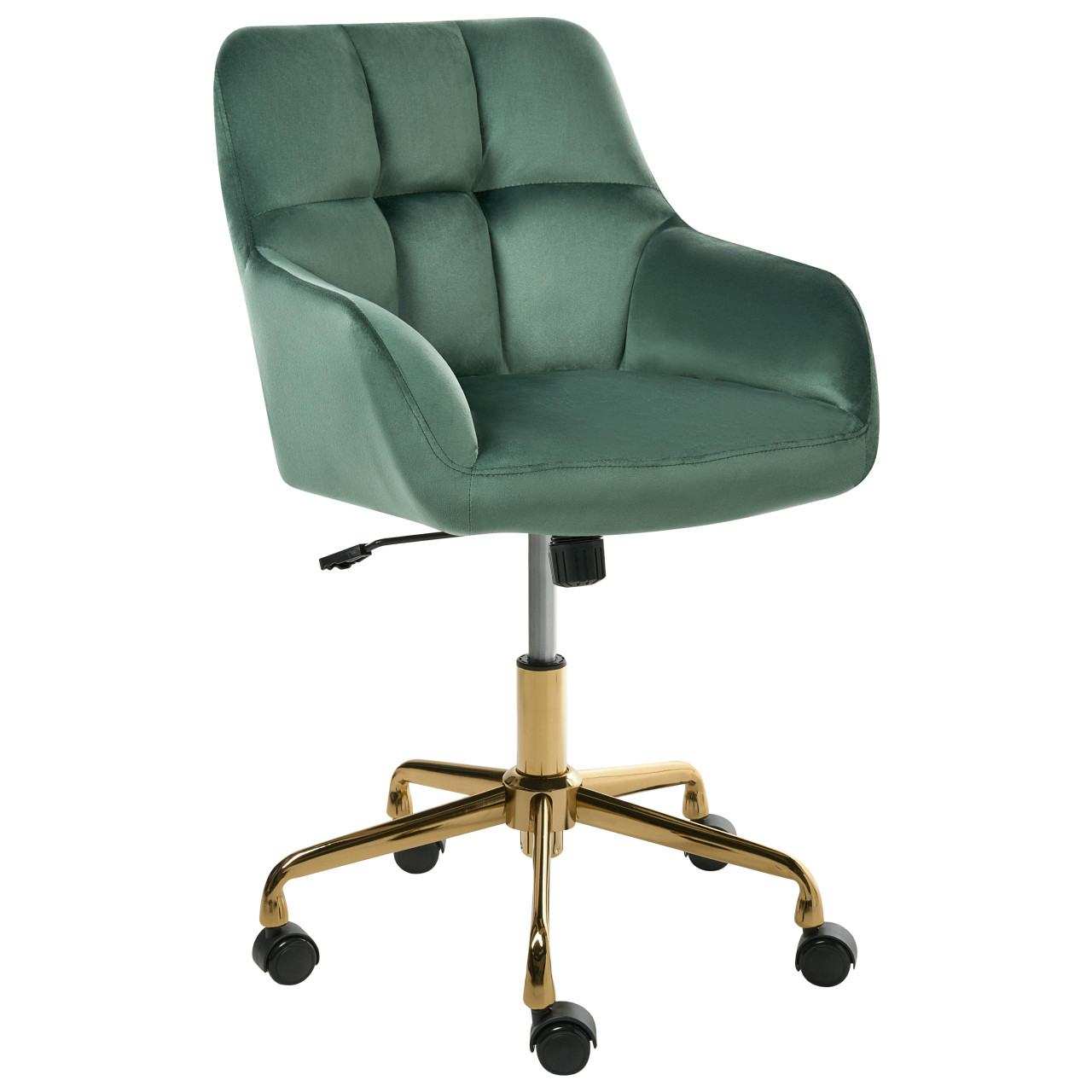 Cadeira home office BELIANI Palmdale de Veludo Verde 58x61x95