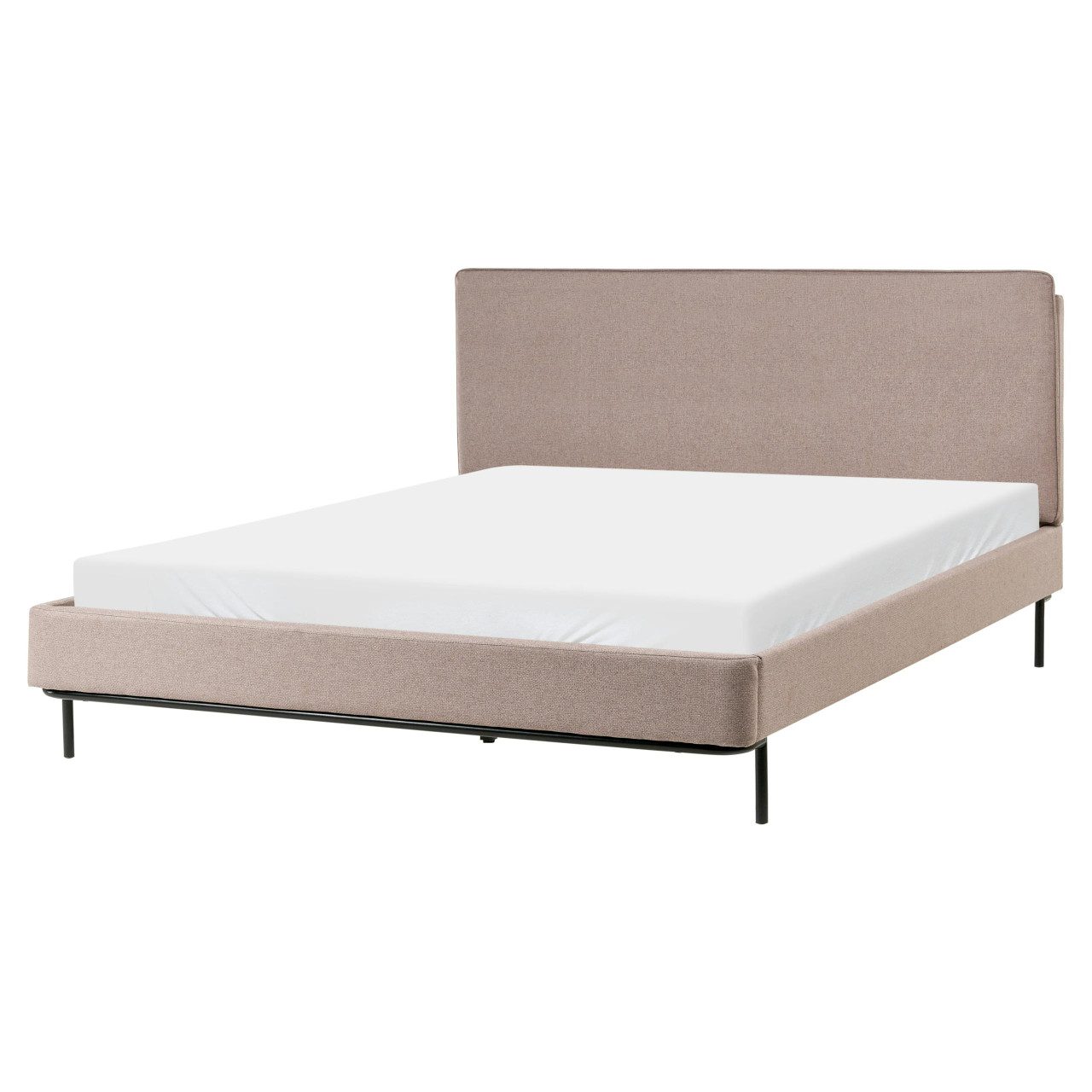 Cama tapizada Corio em tecido bege - 656616