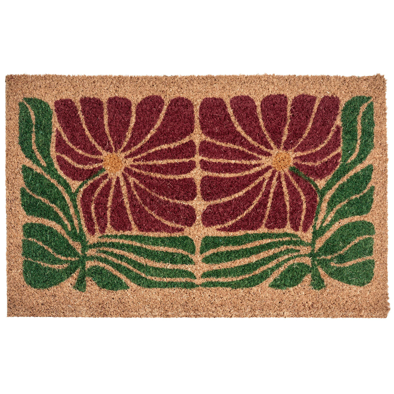 Tapete de entrada TANALIAN Multicolor 50 x 80 cm Flor Fibra de coco