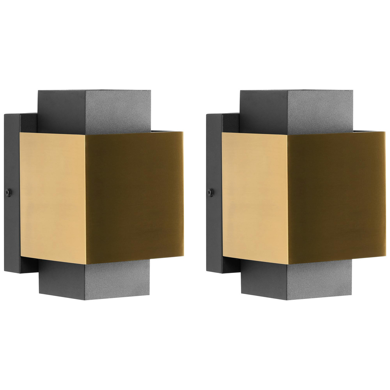 Conjunto de 2 candeeiros de parede LED para exterior TIMOK Latão