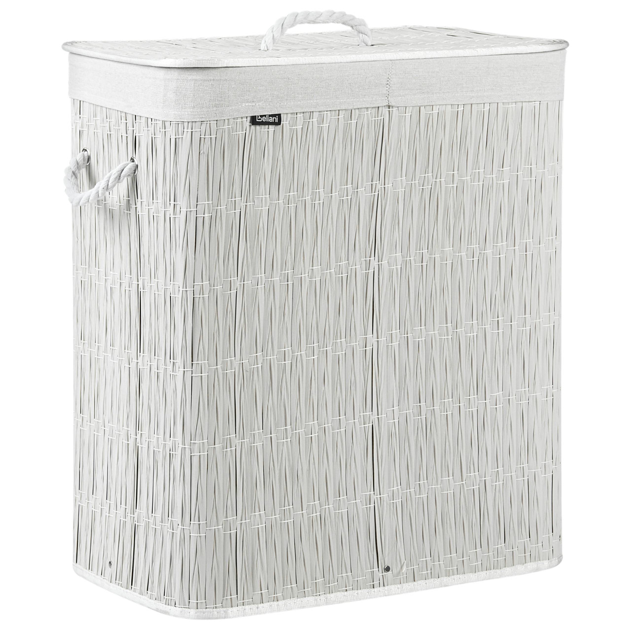 Cesto de roupa suja tecido com tampa dobrável 100 L