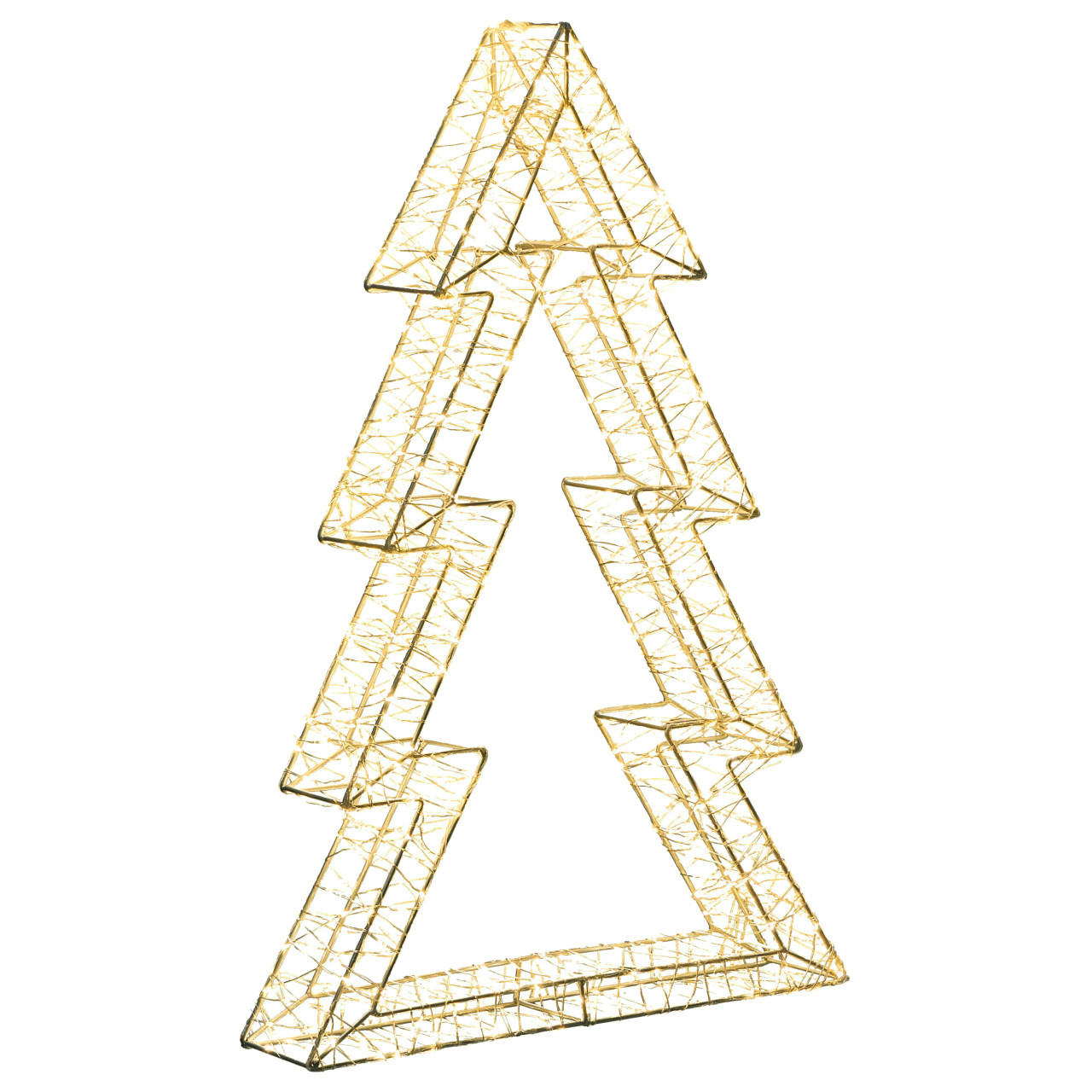 Decoração de exterior LED AKERAN Árvore de Natal 60 cm Prateado