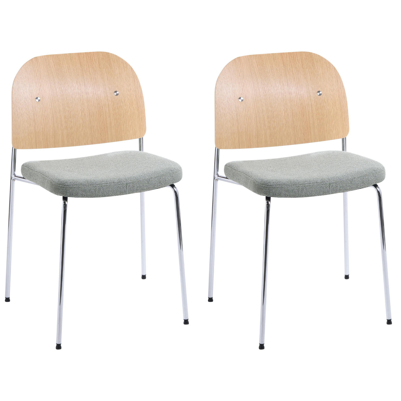 Conjunto de 2 cadeiras de refeição de estilo vintage BELIANI Ashcroft  de Ferro Castanho 50x50x80