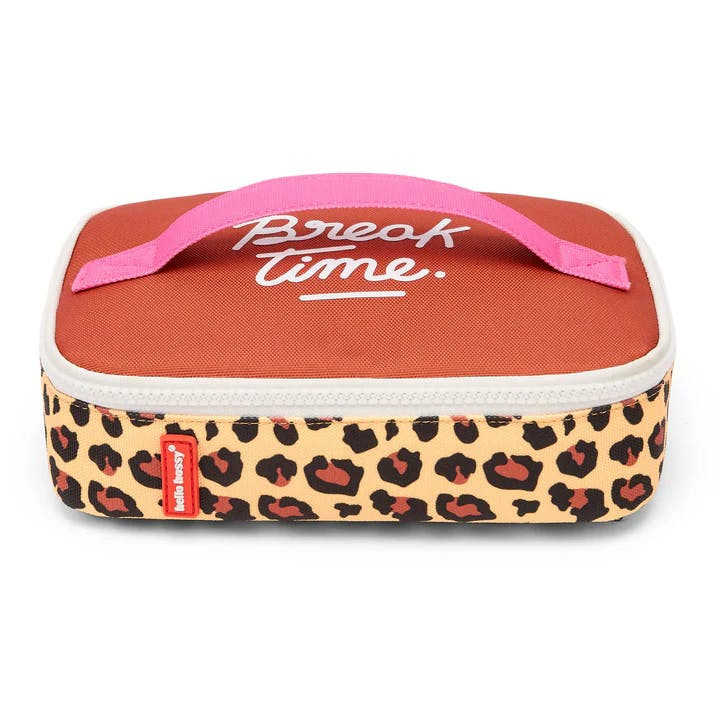 Snack bag térmica leopard resistente impermeável com interior isotérmico