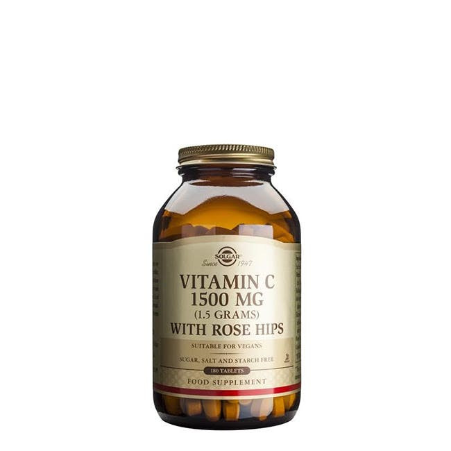 Solgar Vitamin C 1500mg Rose Hips Tablets x180