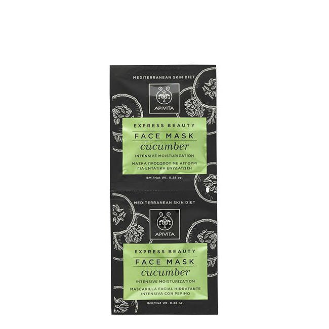 Máscara de Rosto APIVITA Eunidadespress Intense Moisturizing Face Mask - Cucumber 2Unidades (2x8 ml)