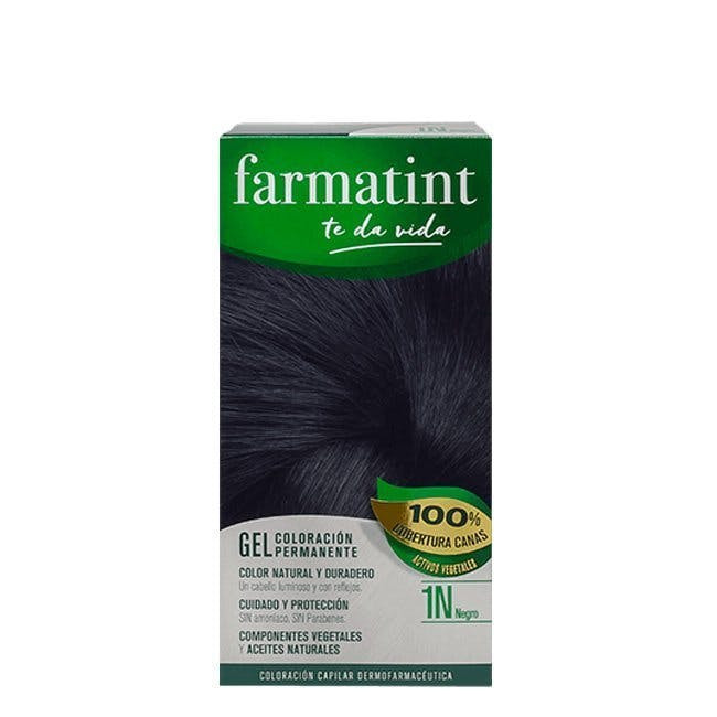 Tinta para Cabelo FARMATINT 1N Preto (150 ml)
