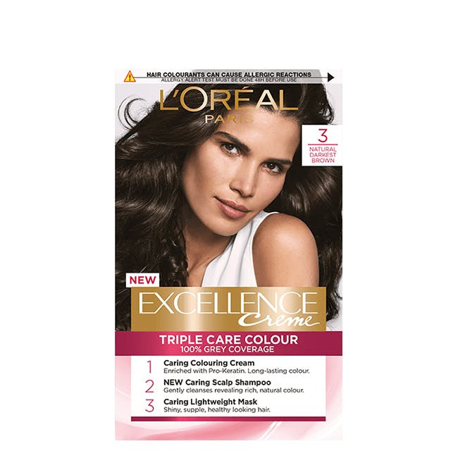 L Oreal Paris Excellence Creme Coloração Permanente 3 Castaño Oscuro