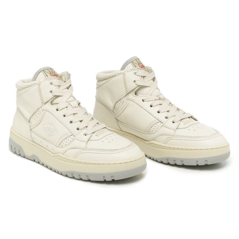 Sneakers estilo basquetebol BSK 33 em off white e cinzento