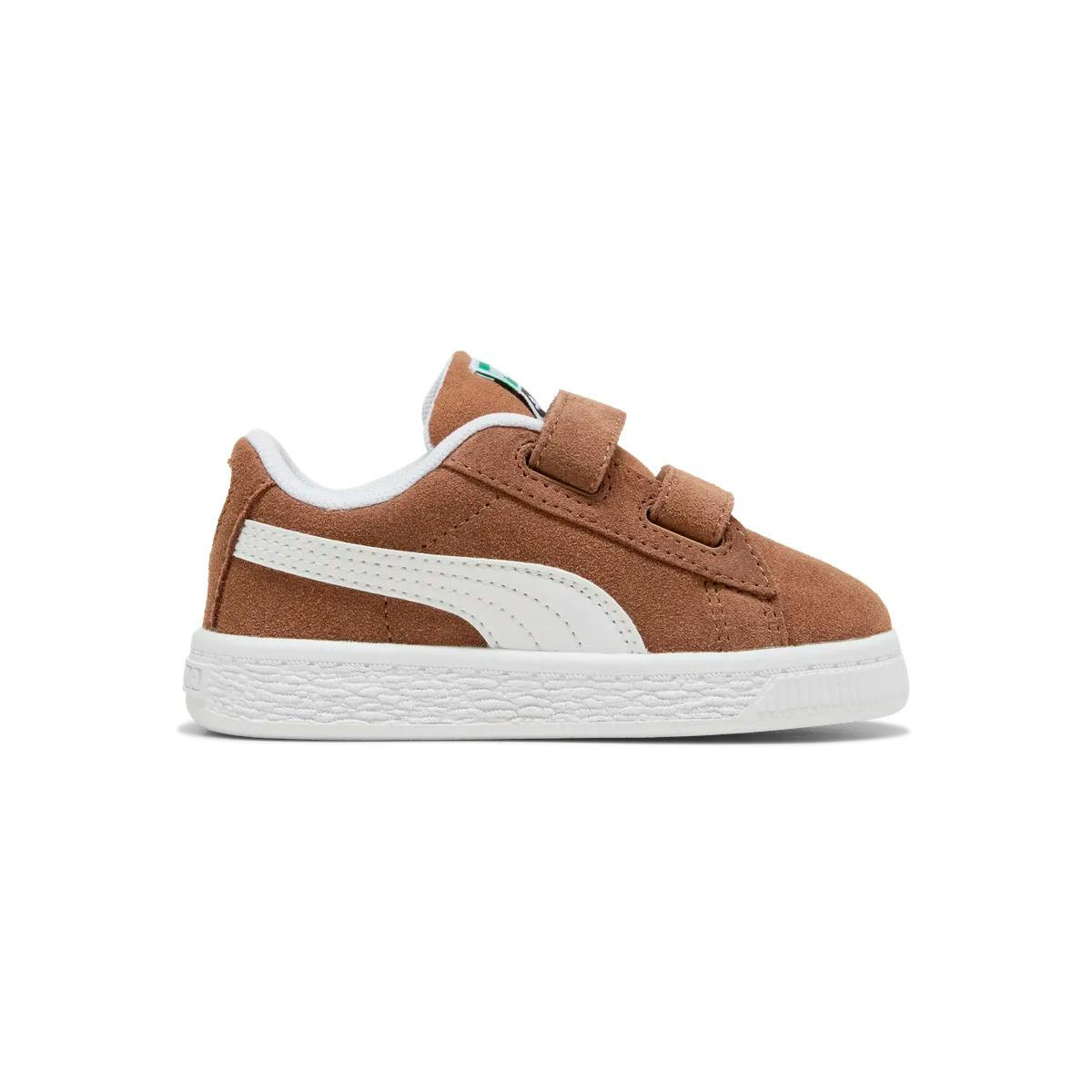Sapatilhas Suede Classic V Infantil camurça branco castanho