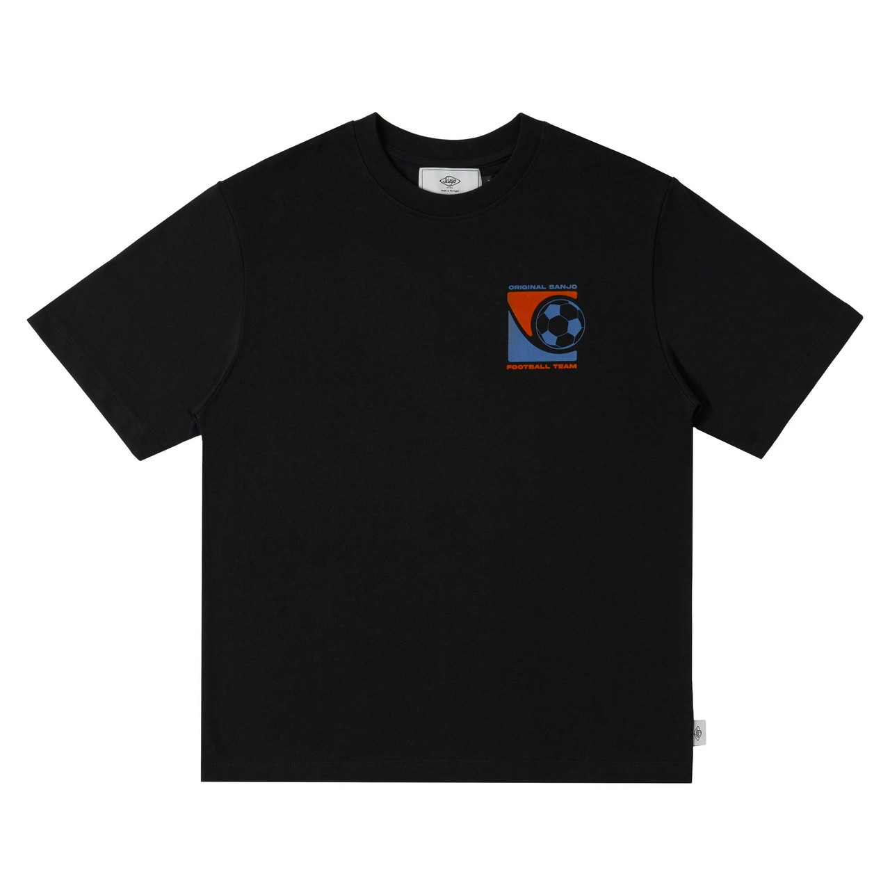 T-shirt de futebol com decote redondo e estampado contrastante