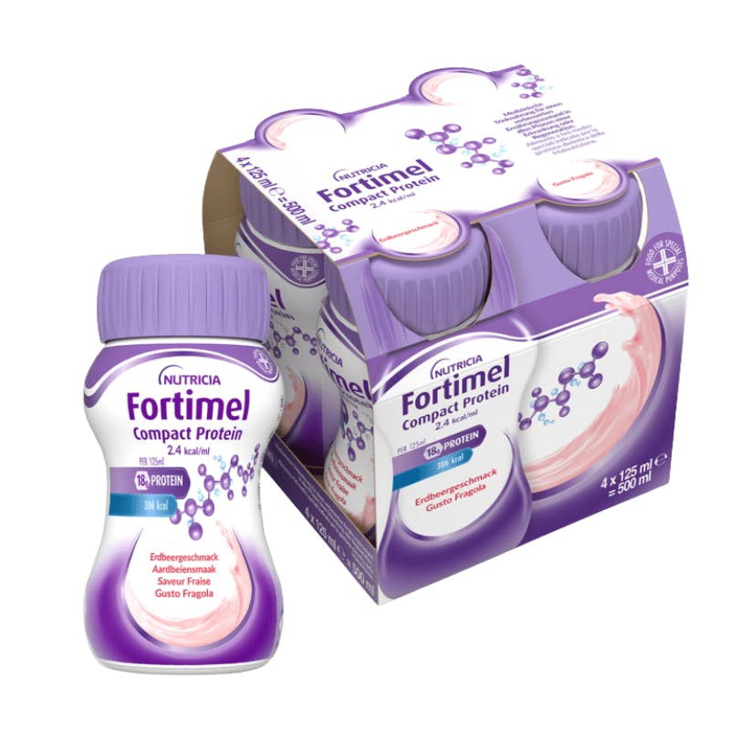 Fortimel Compact Protein Morango 4x125ml