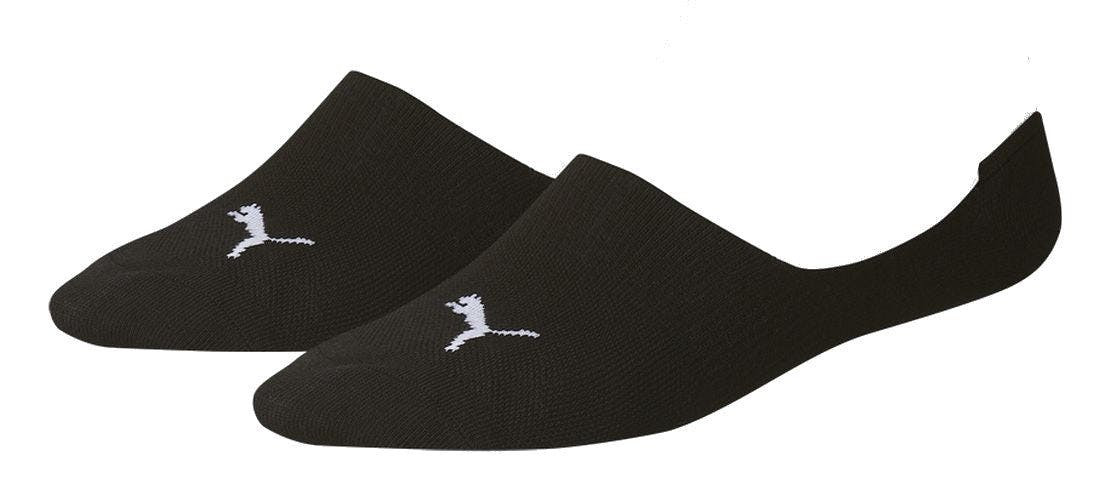 Meias invisíveis unissex Puma Footie, pacote com 3 pares.