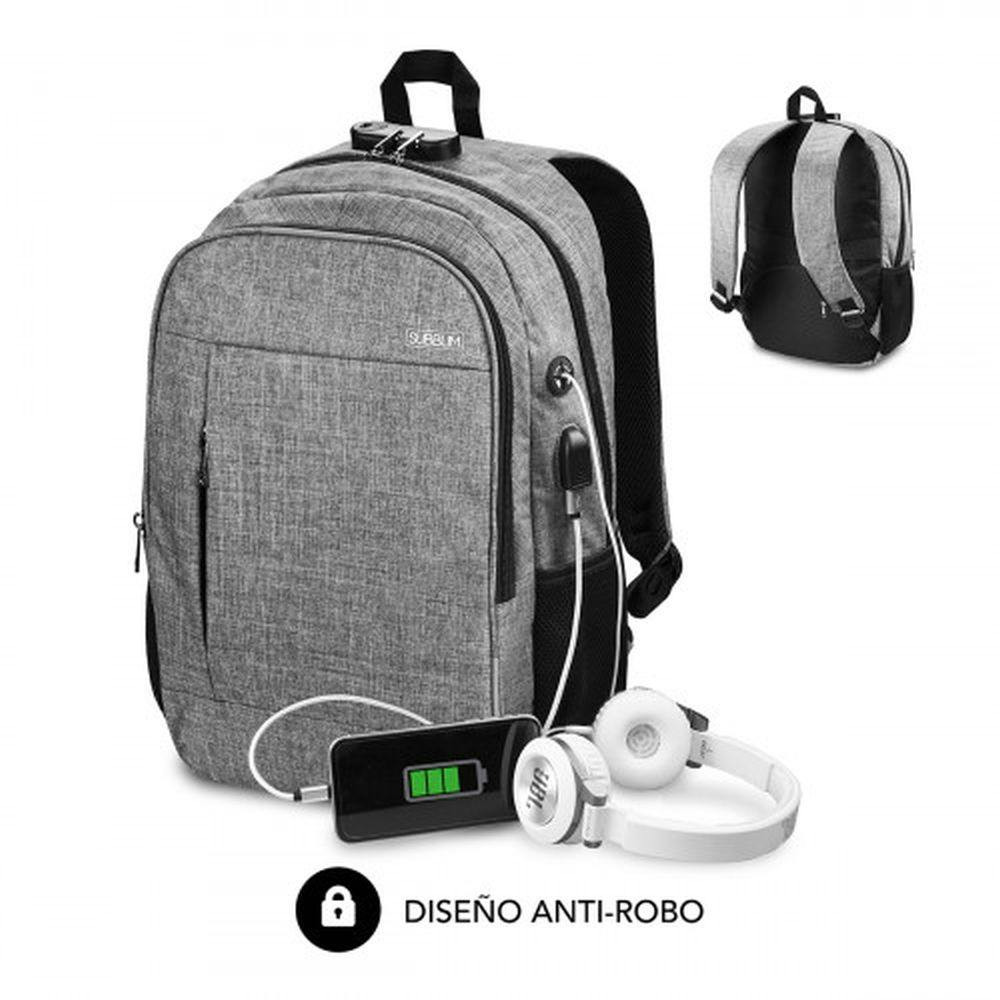 Mochila SUBBLIM Urban Lock (16'' - Cinza)
