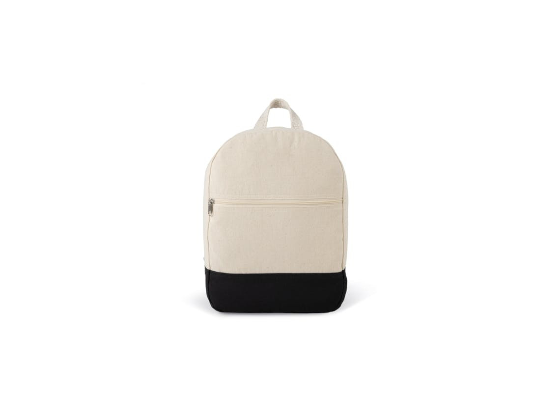 Mochila de algodão com fundo de contraste