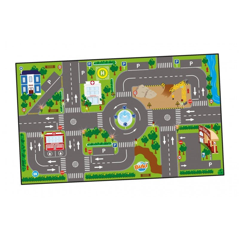 Buki Tapete com Carros e Sinais Luminosos +3 Carros