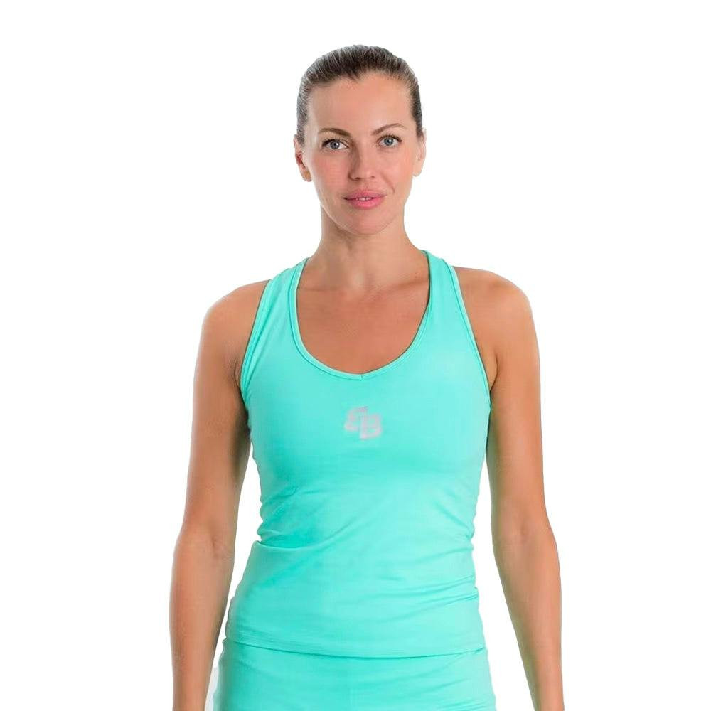 Camiseta básica pico em poliamida e elastano verde