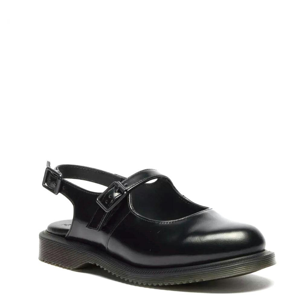 Flat shoes Madaline em pele preta