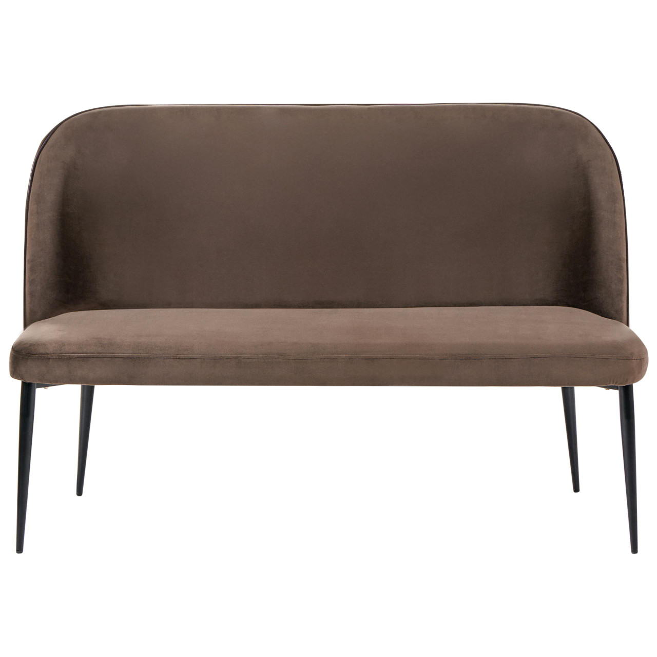 Sofá de 2 lugares BELIANI Osby de Veludo Castanho 130x60x85