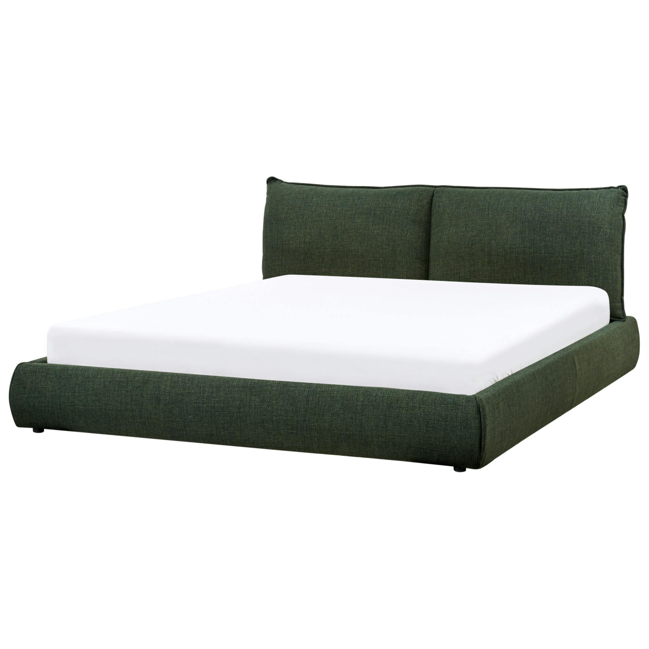 Cama de água modelo VINAY em tecido verde escuro