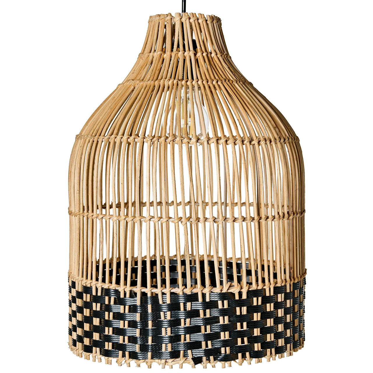 Lâmpada pendente Gilo rattan natural