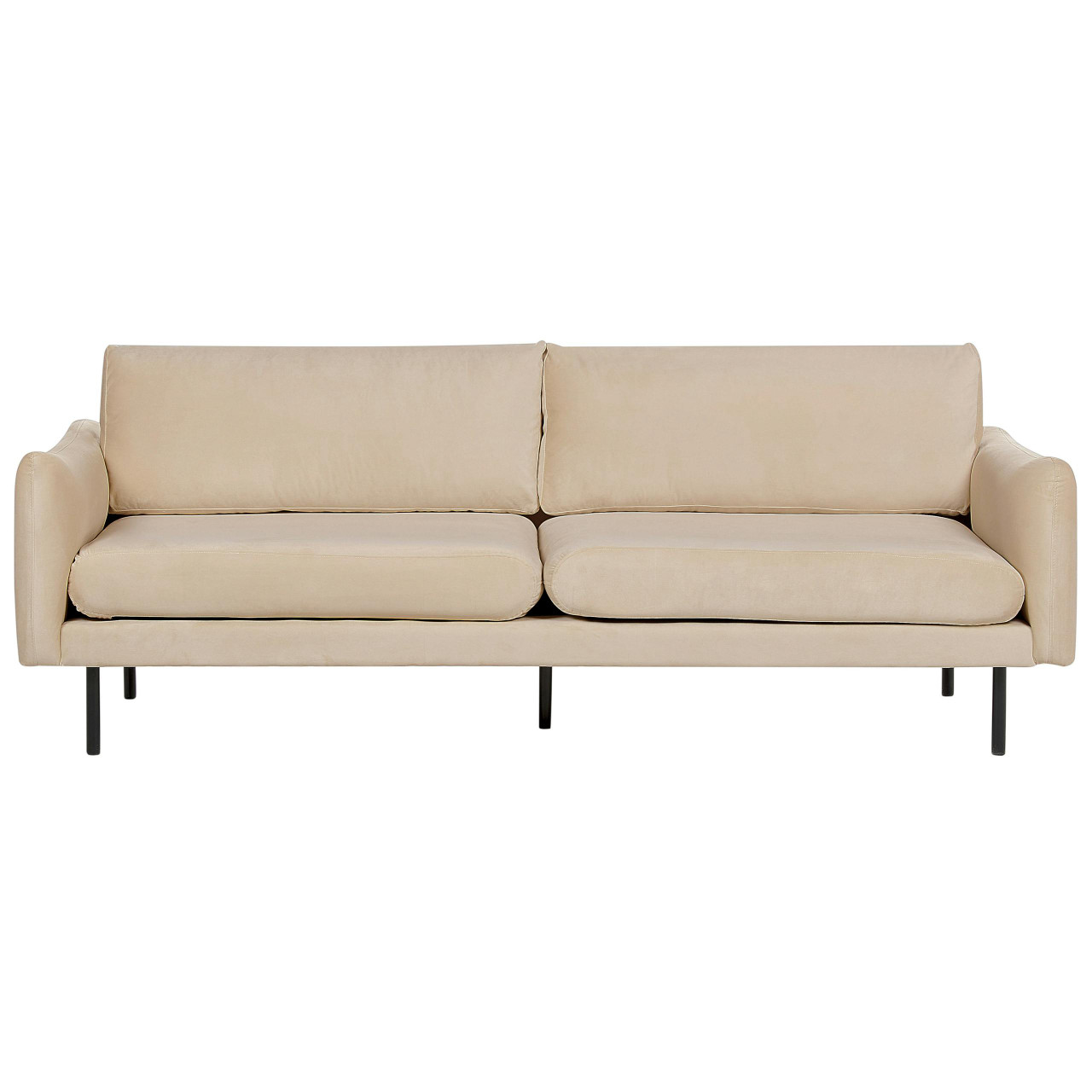 Sofá 3 lugares Vinterbro veludo creme